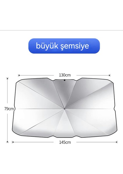 Araba Güneşliği Araba Şemsiyesi Araba Ön Kalkanı Gümüş 145X79CM (Yurt Dışından)
