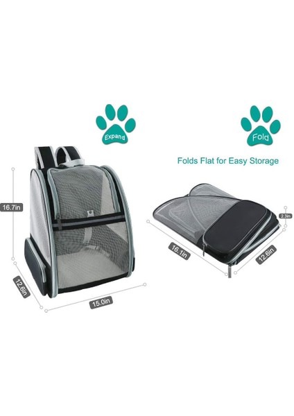 Pet Sırt Çantası Rahat Nefes Taşınabilir Kedi Köpek Seyahat Gezisi Sırt Çantası Katlanabilir Sırt Çantası (Yurt Dışından) fiyatları