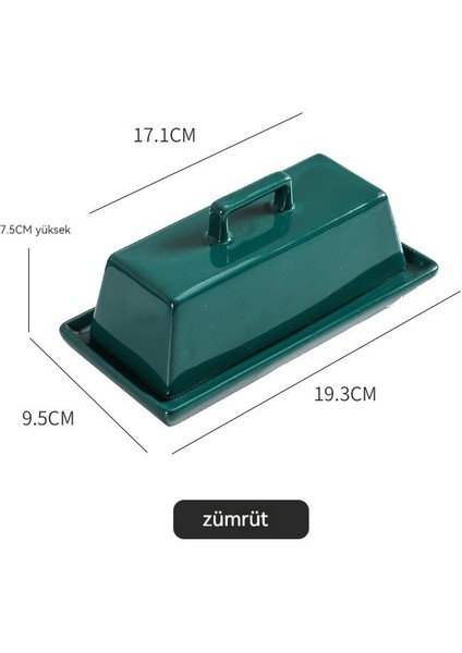 Seramik Kapaklı Tereyağlık Tereyağlık Dikdörtgen Tereyağlık Peynir Tereyağı Kutusu (Yurt Dışından)