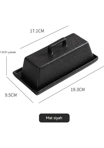 Seramik Kapaklı Tereyağlık Tereyağlık Dikdörtgen Tereyağlık Peynir Tereyağı Kutusu (Yurt Dışından)