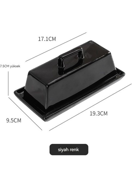 Seramik Kapaklı Tereyağlık Tereyağlık Dikdörtgen Tereyağlık Peynir Tereyağı Kutusu (Yurt Dışından)