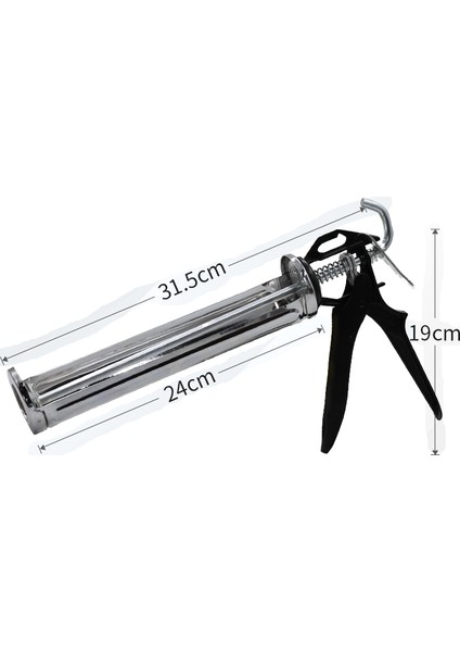 Siyah Küçük Yarım Daire Tutkal Aracı Mavi Kırmızı Beyaz Döner Basınçlı Tutkal Manuel Manuel Yarım Tüp Tipi Cam Tutkal Tabancası (Yurt Dışından)