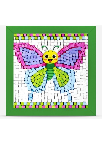 23 I Çocuk Ahşap Çerçeveli Seramik Mozaik Set 20 x 20 cm