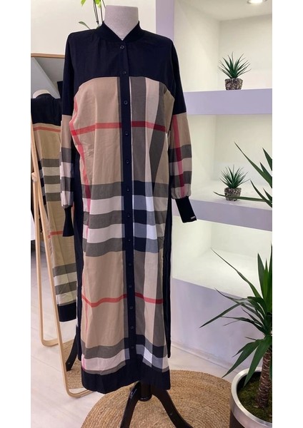 Burbery Uzun Siyah Gomlek 6780