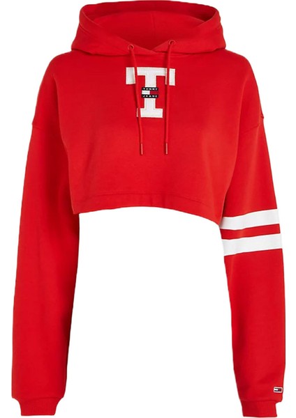 Tommy Jeans Kadın Kırmızı Sweatshirt DW0DW16122