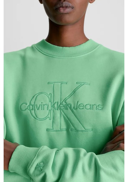 Calvin Klein Kadın Yeşil Sweatshirt J20J220696