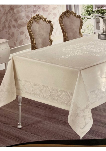 Jumbo Dertsiz Pano Krem Masa Örtüsü Masaörtüsü Silinebilir Kir Leke Tutmaz Sıvı Geçirmez