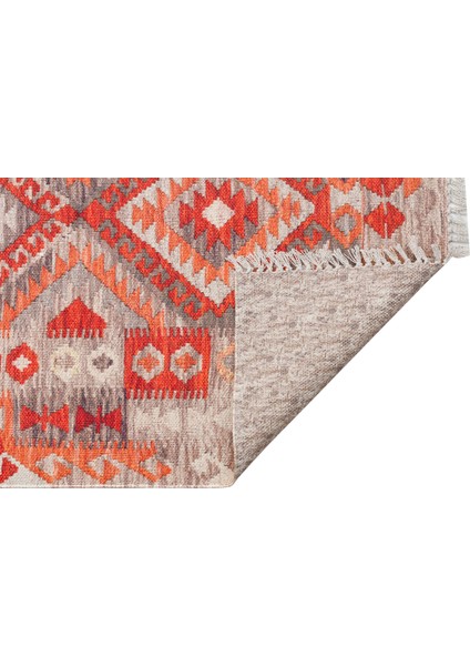 Asos Kilim AS06 Beıge Terra Jüt Görünümlü Hav Toz Vermez Çift Taraflı Yıkanabilir Kilim