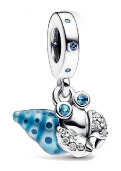 Gümüş S925 Damgalı Yengeç Sallantılı Charm