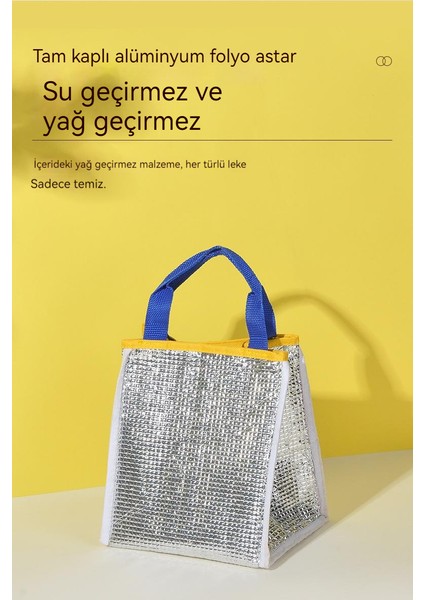 Better Life Öğrenciler Için Yalıtımlı Öğle Yemeği Çantası Küçük Sarı Ördek Bento Çantası (Yurt Dışından)