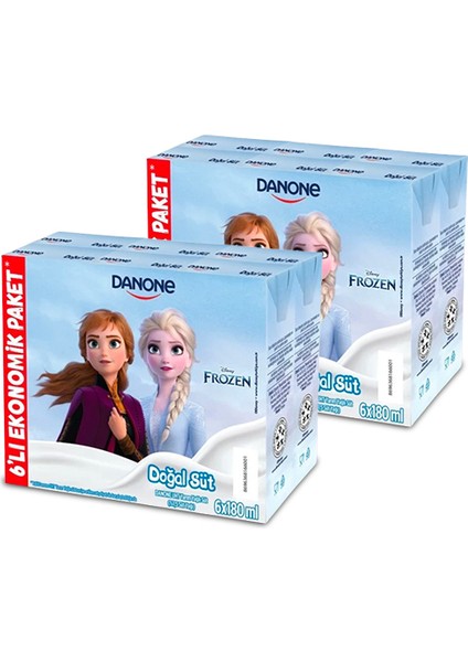 Disney Karakterli Yarım Yağlı Sade Süt 180 ml X6 x 2 Adet (Karakter Seçimi Yapılamamaktadır)