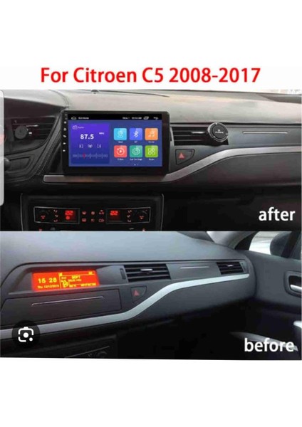 Citroen C5  2008 - 2017 Android Teyp Çerçeve (10 Inch) - Soket - Canbus