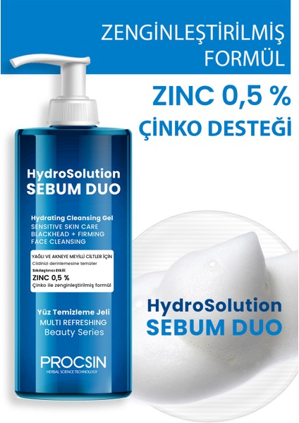 Hydrosolution Akne Karşıtı Yağ Dengeleyici Yüz Temizleme Jeli 200 ML