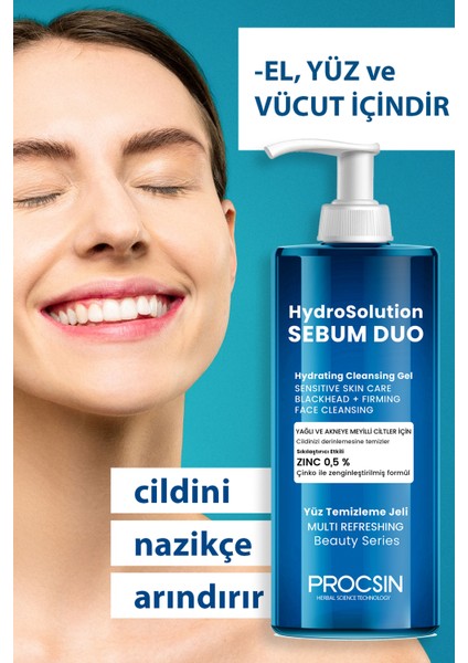 Hydrosolution Akne Karşıtı Yağ Dengeleyici Yüz Temizleme Jeli 200 ML