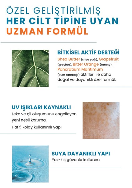 PROCSIN Koyu Leke Karşıtı Yüksek Uv Korumalı SPF 50+ Güneş Kremi 50 ML