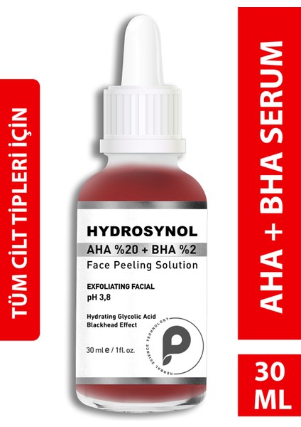 PROCSIN Hydrosynol Ton Eşitleyici %20 Aha %2 Bha Peeling Serum 30 ML