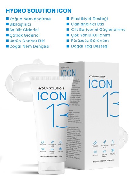 Hydro Solution Icon Firming + Anti Selülit + Stretch Marks Yoğun Onarıcı Bakım Kremi 175 ml