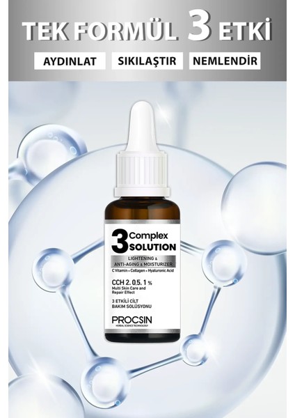 Aydınlatıcı + Sıkılaştırıcı + Nemlendirici 3 Complex Solution 20 ML