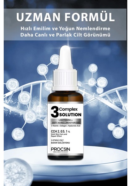 Aydınlatıcı + Sıkılaştırıcı + Nemlendirici 3 Complex Solution 20 ML