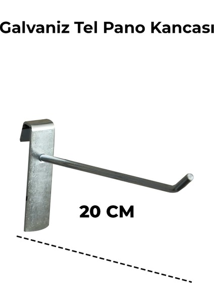 20 cm Tel Pano Kancası Raf Askısı