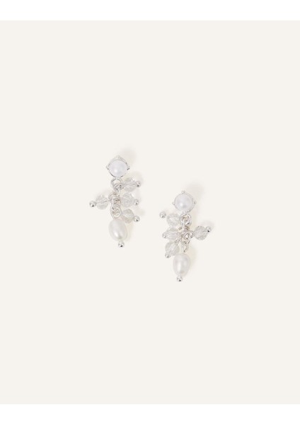 Inci ve Şeffaf Inci Detaylı Sallantılı Küpe Seti fiyatları