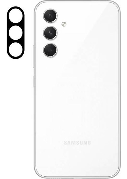 Samsung Galaxy A54 3D Kamera Lens Koruyucu Temperli Cam Çerçeve