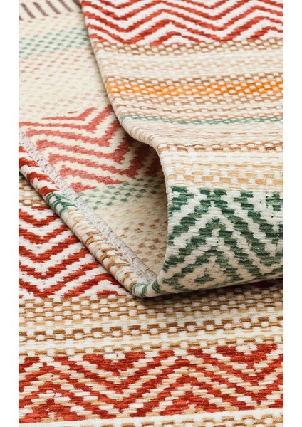 Aztec Kilim Az 01 Terra Hav Toz Vermez Yıkanabilir Kaymaz Modern Ince Dokuma Kilim