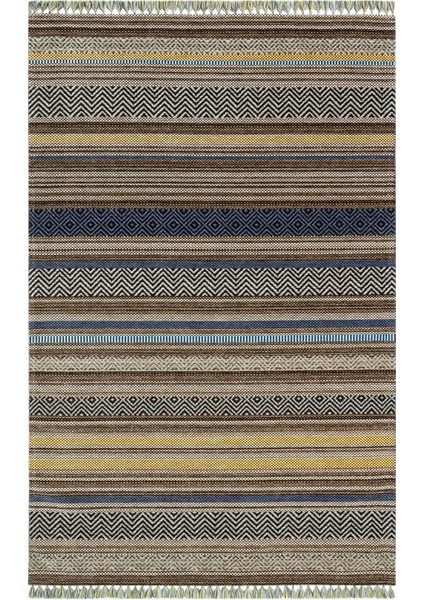 Inka Kilim In 01 Grey Marıne Hav Toz Vermez Yıkanabilir Kaymaz Modern Ince Dokuma Kilim