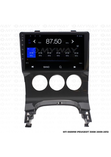 Peugeot 5008 Android 12 Multimedya Carplay 2gb RAM+32GB HDD 2009-2012 Navigasyon Ekran