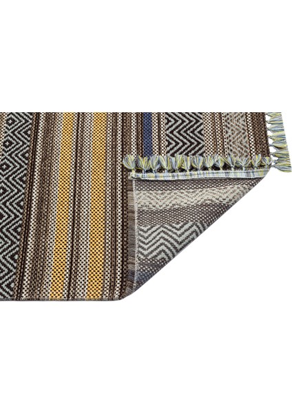 Inka Kilim In 01 Grey Marıne Hav Toz Vermez Yıkanabilir Kaymaz Modern Ince Dokuma Kilim