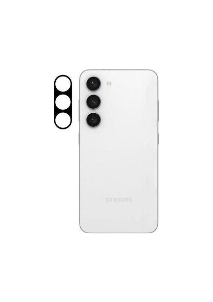 Samsung Galaxy S23 Plus 3D Kamera Lens Koruyucu Temperli Cam Çerçeve