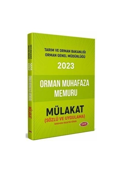 2023 Tarım ve Orman Bakanlığı Orman Muhafaza Memuru Sözlü ve Uygulama Mülakat Hazırlık Kitabı