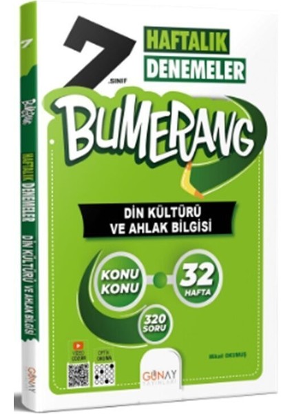 7. Sınıf Din Kültürü ve Ahlak Bilgisi Bumerang Haftalık Denemeler