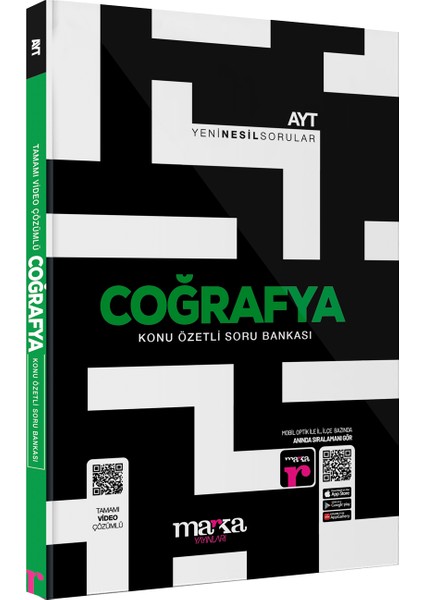 AYT Coğrafya Konu Özetli Yeni Nesil Soru Bankası Tamamı Video Çözümlü