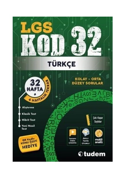 8. Sınıf LGS Türkçe Kod 32 Tekrar Testleri