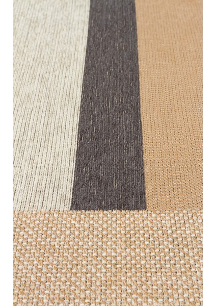 Brooklyn Brk 14 Natural Grey Hasır Görünümlü Kaymaz Modern Şık Dokuma Kilim