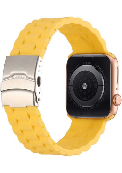 Apple Watch 2/3/4/5/6/7/8/se/nike 38MM 40MM 41MM Silikon Kordon Tasarım (Krd-72) indirimleri