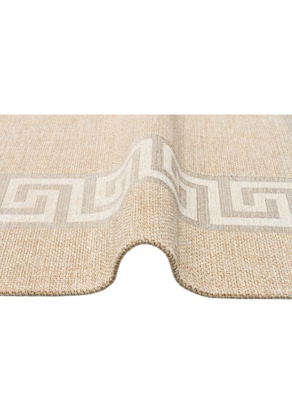 Brooklyn Brk 11 Natural Whıte Hasır Görünümlü Kaymaz Modern Şık Dokuma Kilim