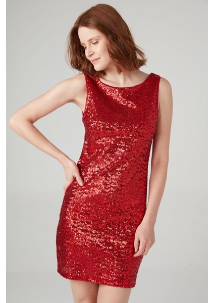 Arka V Payetli Elbise fırsatları