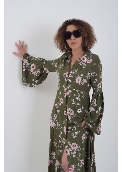 Toscana Kolları Volanlı Gömlek Elbise fiyatları