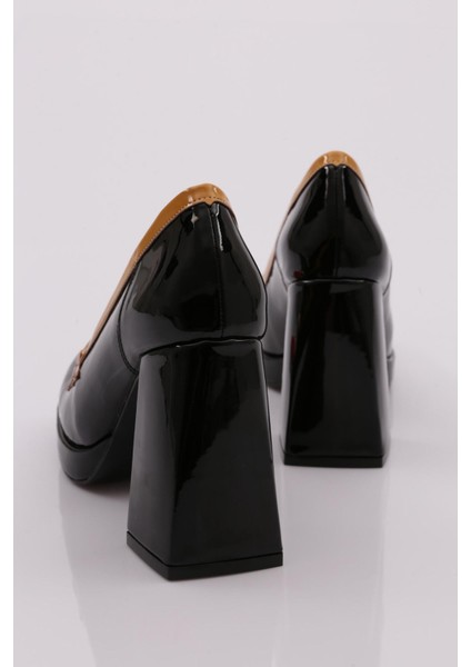 3801 Kadin Topuklu Loafer Ayakkabi modelleri
