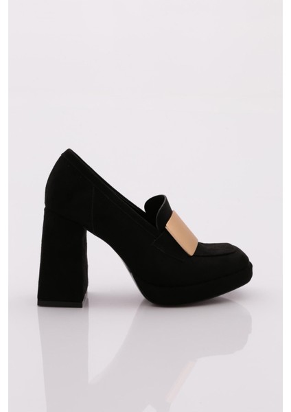 K3803 Kadin Topuklu Loafer Ayakkabi