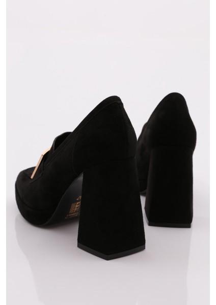 K3803 Kadin Topuklu Loafer Ayakkabi