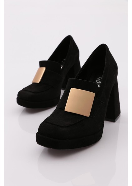 K3803 Kadin Topuklu Loafer Ayakkabi