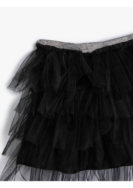 Mini Tütü Etek Katlı Rahat Kesim Beli Lastikli Astarlı modelleri