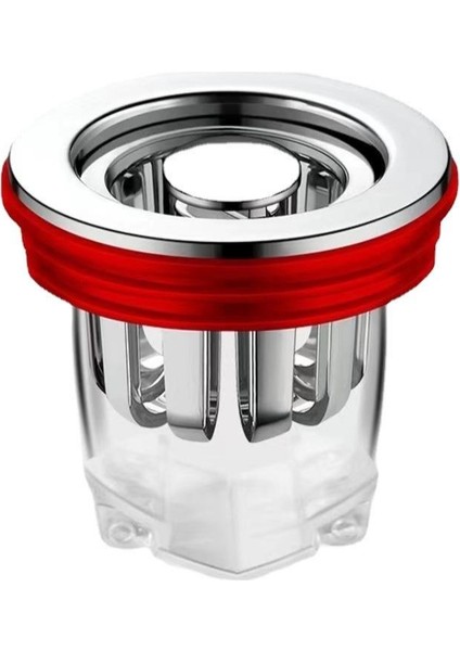 Yer Sifonu U: 4,5 Cm/1,77", G: 3,8 Cm/1,5", Y: 3 Cm/1,18"(Yaklaşık) Filtresi - Gümüş (Yurt Dışından)