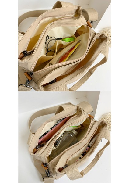 Moda Rahat Kadın Çantası Bayanlar Taşınabilir Tek Omuz Askılı Çanta Kadın Işe Gidip Gelme Büyük Kapasiteli Çok Bölmeli Çanta (Yurt Dışından) indirimleri