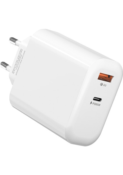 SL-EC69 Gan Pd 65W / Qc 18W Type Usb-C +Usb A Hızlı Beyaz Ev/notebook Şarj Adaptör