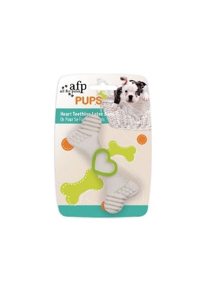 Pups-Heart Teething Lateks Kemik Yavru K.Yeşil