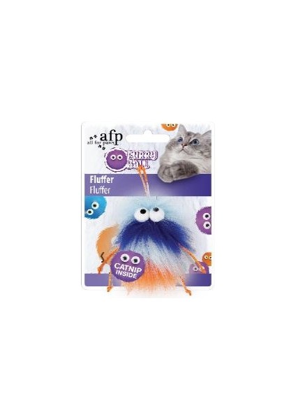 Furry Ball - Tüylü Renkli Fare Oyuncak Turuncu